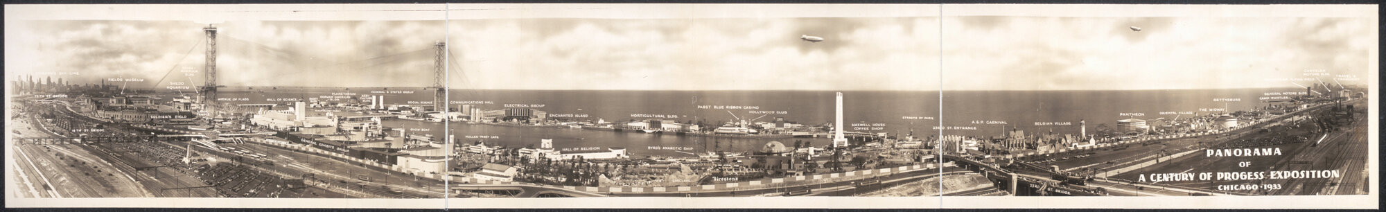 Panorama of A Century of Progress Exposition, Chicago, 1933