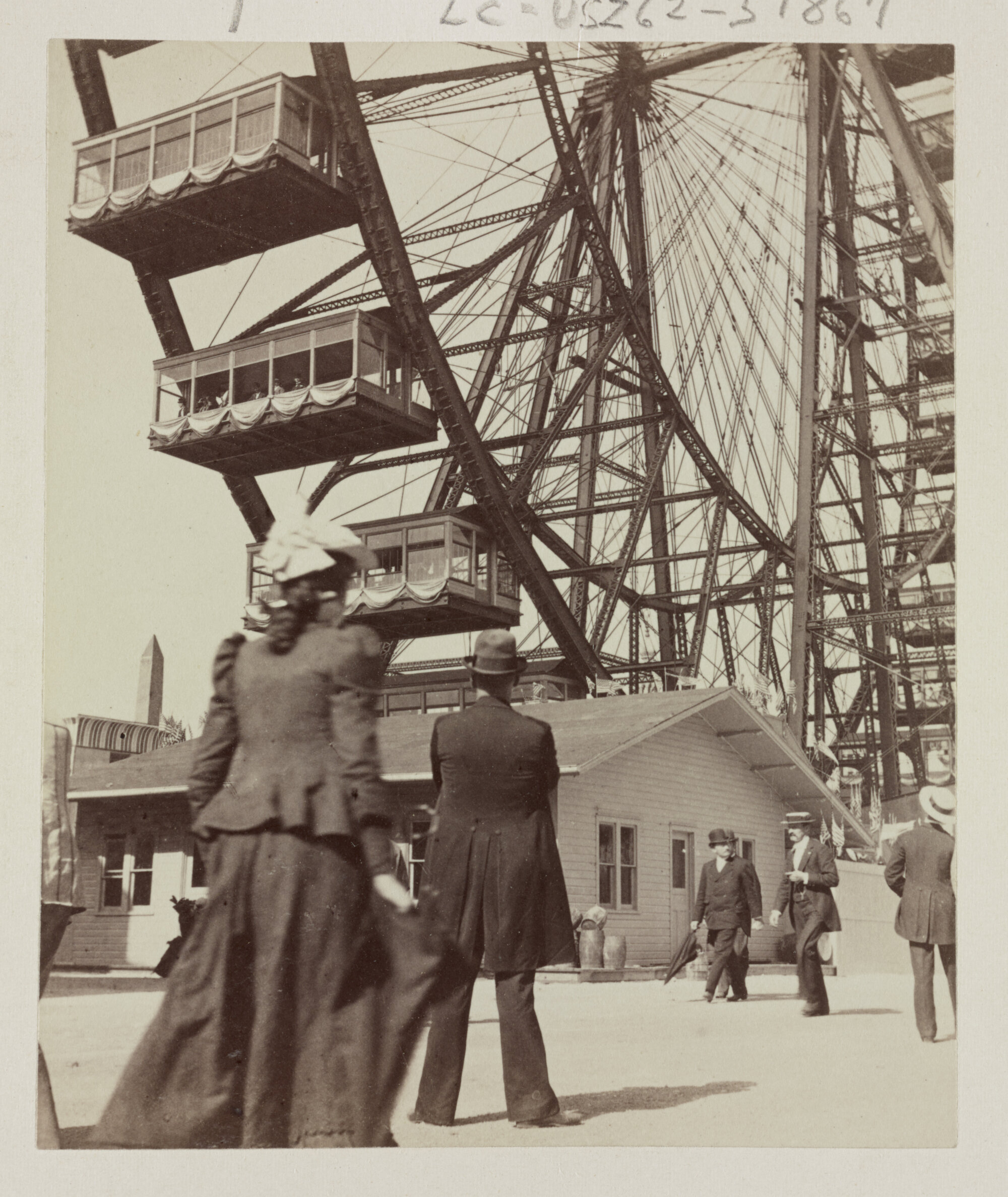Large ferris wheel at the World's Columbian Exposition